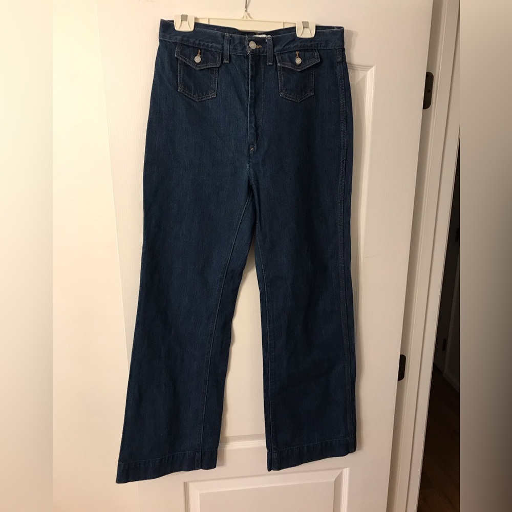 Re/Done High Rise denim wide leg sailor jeans
